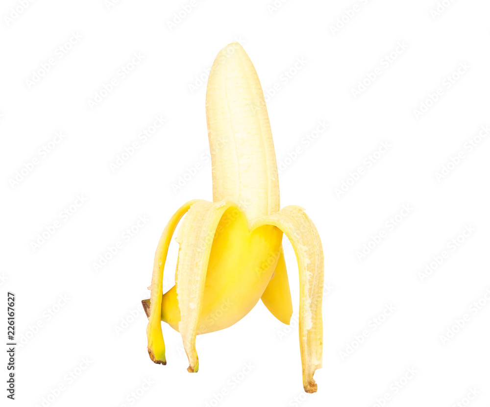 Fresh banana isolated on white background, fruit healthy concept Fresh banana isolated on white background, fruit healthy concept