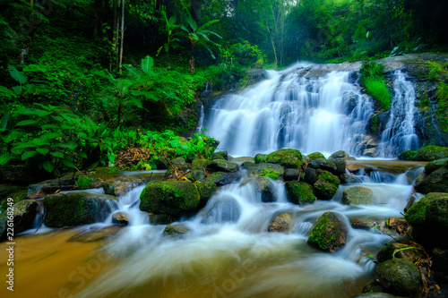 Thep Sadet Water falll in Chiang Mai Thailand.