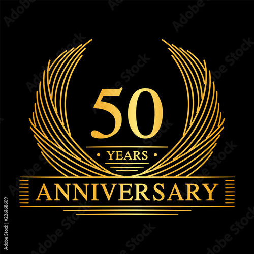 50 years design template. 50th anniversary. Vector and illustration.
