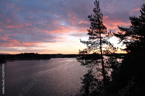 Sunset and lake view, Finnish archipelago