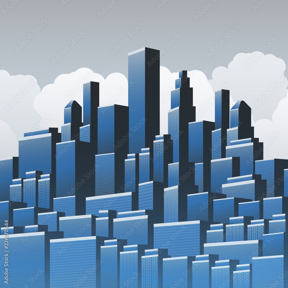 Metropolis - Urban Cityscape Vector Design Metropolis - Urban Cityscape Vector Design