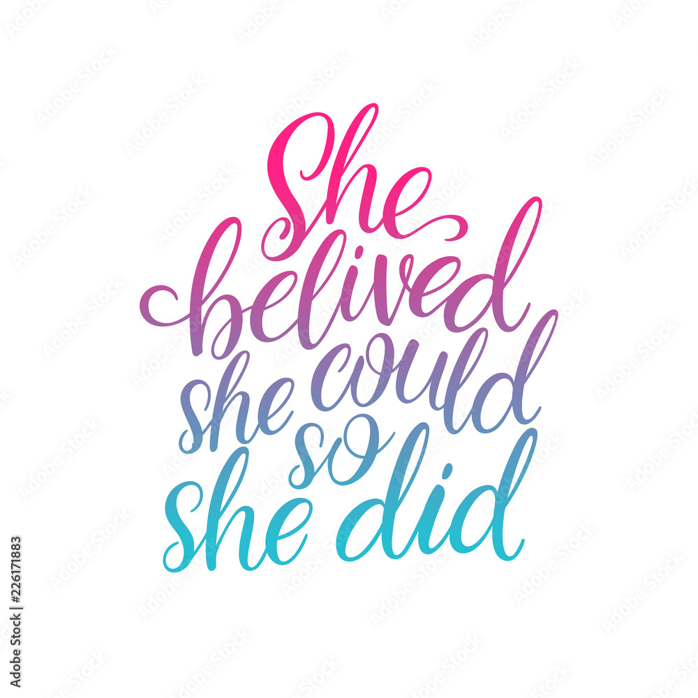 She believed calligraphy She believed calligraphy
