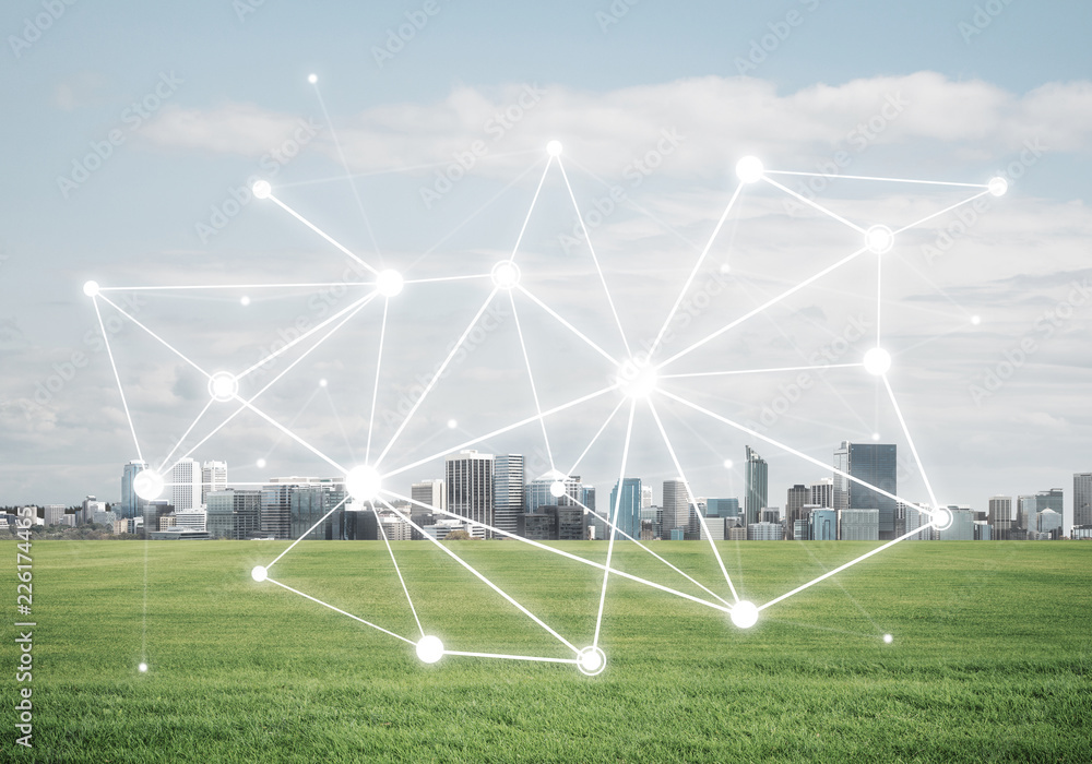 Fototapeta premium Networking and social communication as means for effective busin