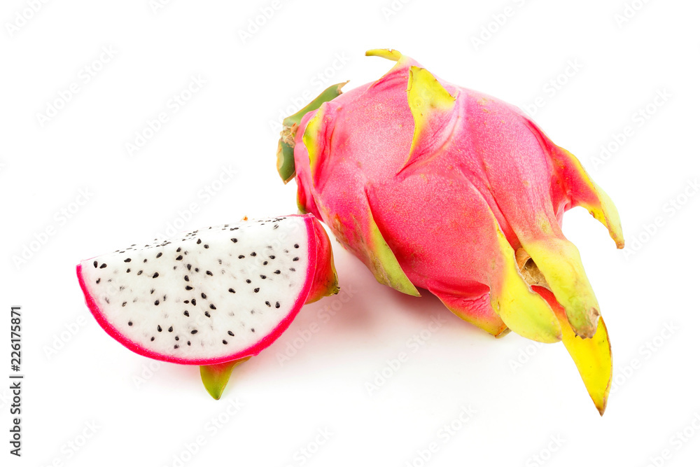 Dragon fruit on white background Dragon fruit on white background