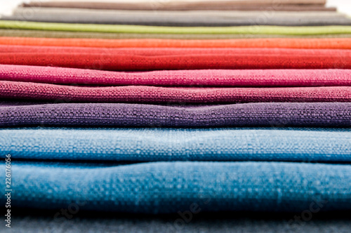 Samples of colored cloth