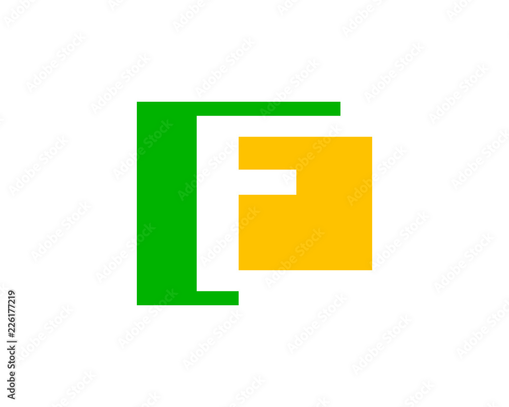 Abstract Letter F Square Shape Logo Design Abstract Letter F Square Shape Logo Design