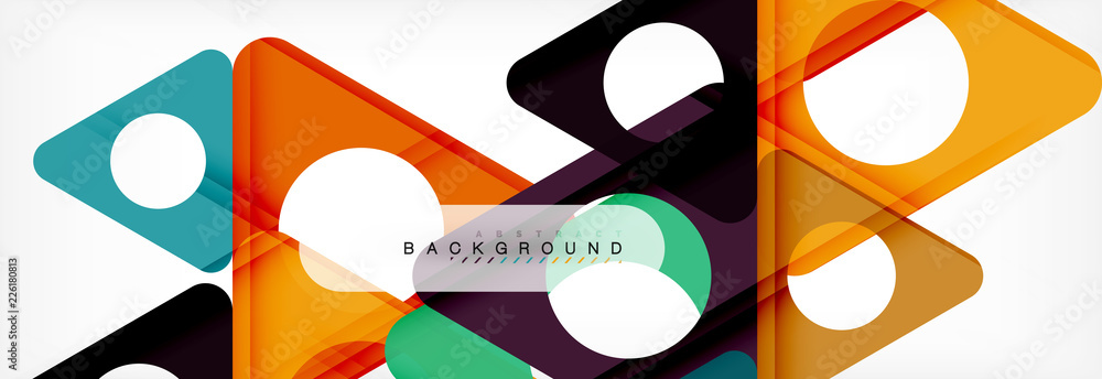 Fototapeta premium Abstract geometric background. Modern overlapping triangles. Unusual color shapes for your message. Business or tech presentation, app cover