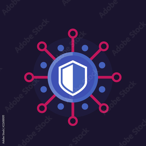 Cyber security, data protection concept, vector