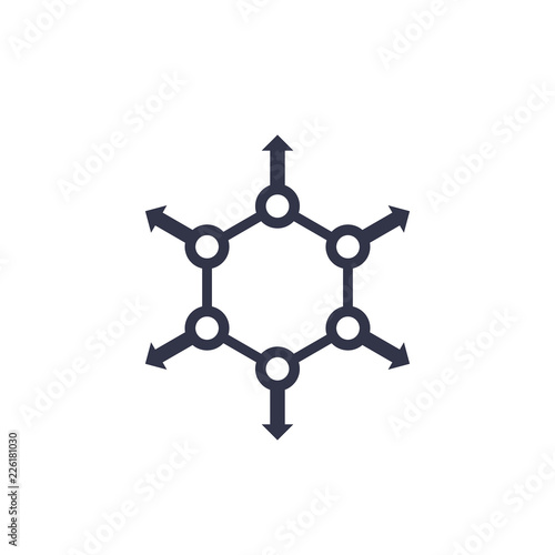 distribution icon on white