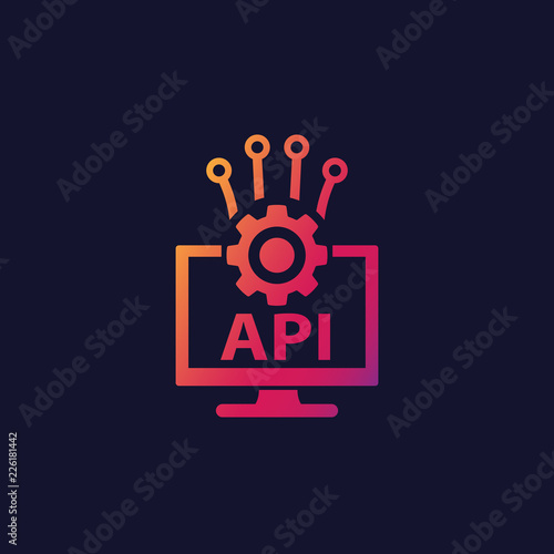 API, application programming interface icon, software integration