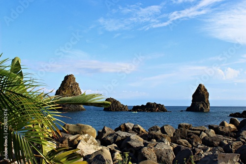 Italy, Sicily: panoramic of Cyclops bay. photo