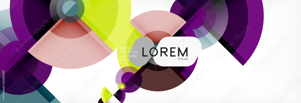 Vector fantastic circle modern geometric background template Vector fantastic circle modern geometric background template