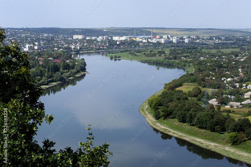 river Dniester passing through the city of Soroca
