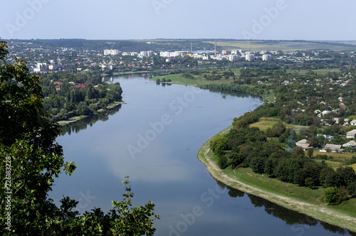 river Dniester passing through the city of Soroca