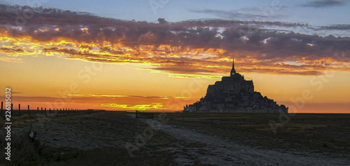 Sunset Mont St Michel