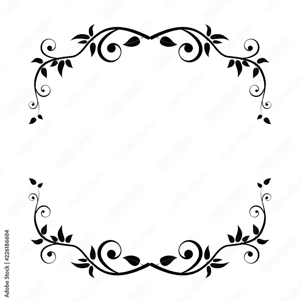 Floral swirls and flowers. Border for the cover. vector illustration
Floral swirls and flowers. Border for the cover. vector illustration