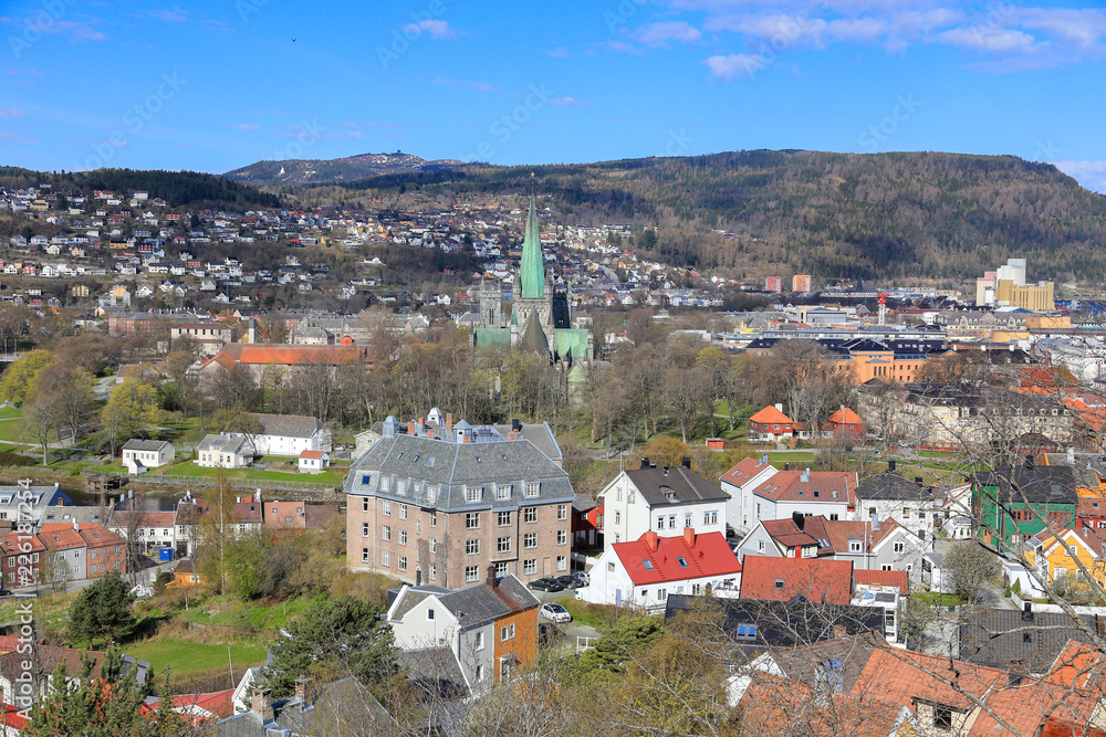 View to Tronheim city from Kristiansten fortress