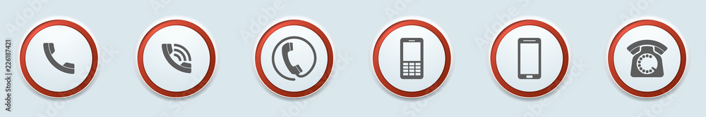 Contact Phone Call Buttons illustration Contact Phone Call Buttons illustration
