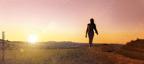 Wandern im Abenlicht