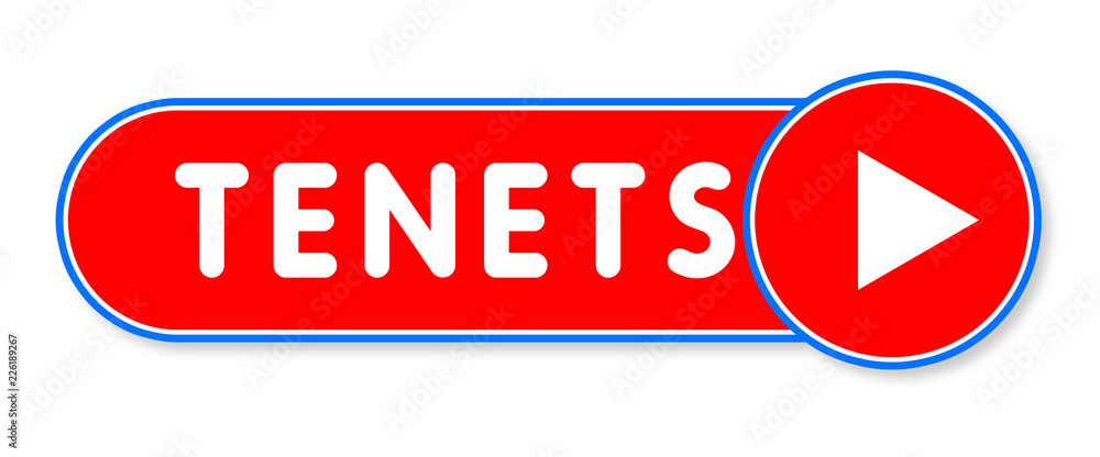 Tenets - white text written on a red banner on white background Tenets - white text written on a red banner on white background