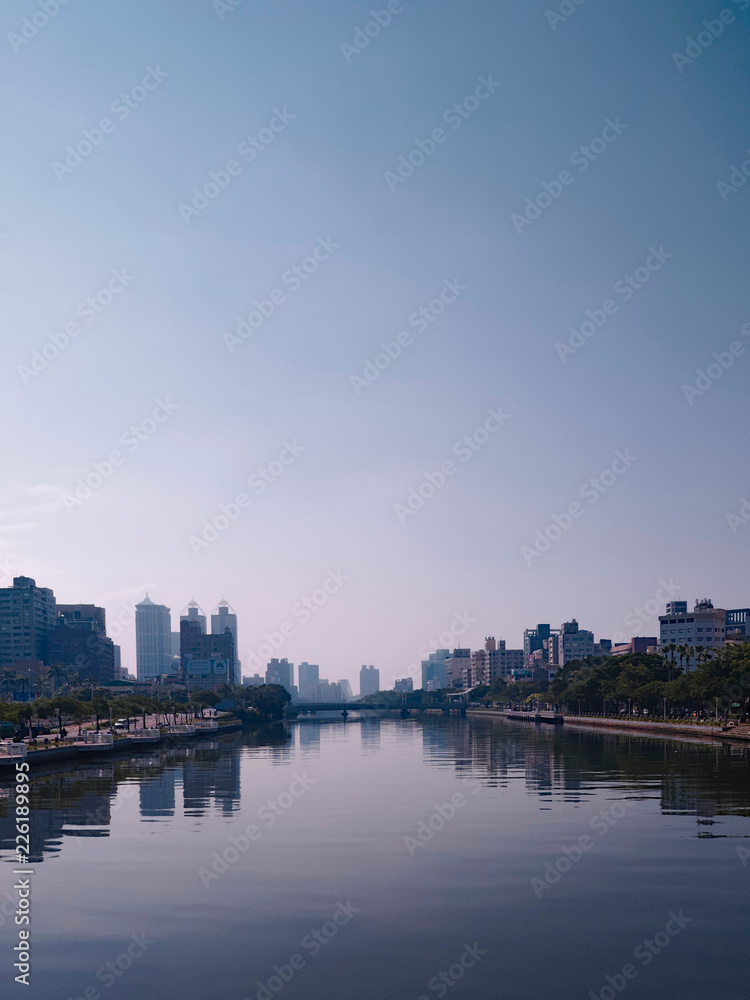 Kaohsiung City scape at dawn