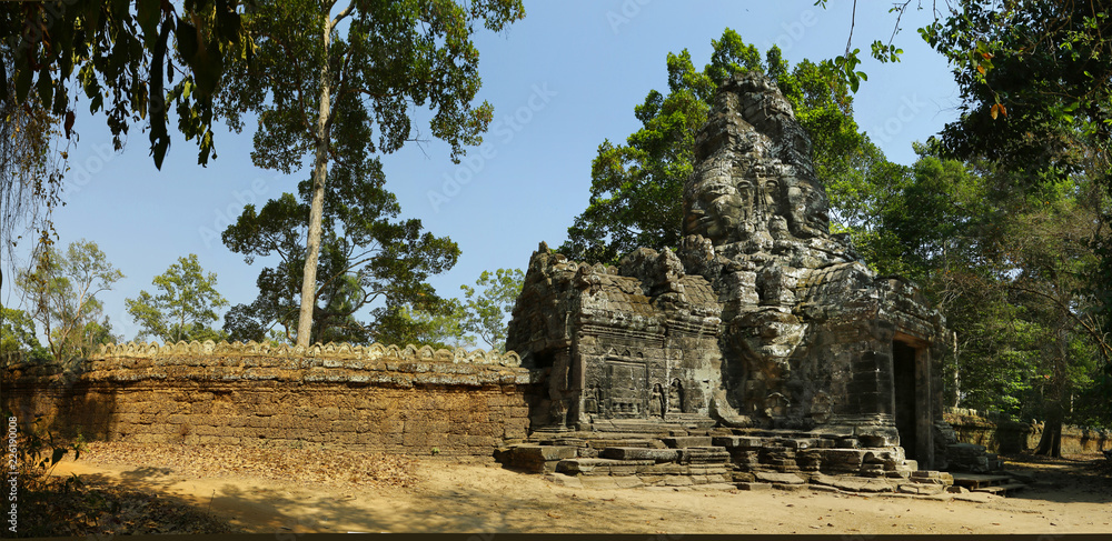 View of temple ,in Angkor archaeologic park ,Cambodia