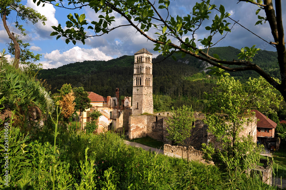 Fototapeta premium Lukasturm in Jajce, Bosnien