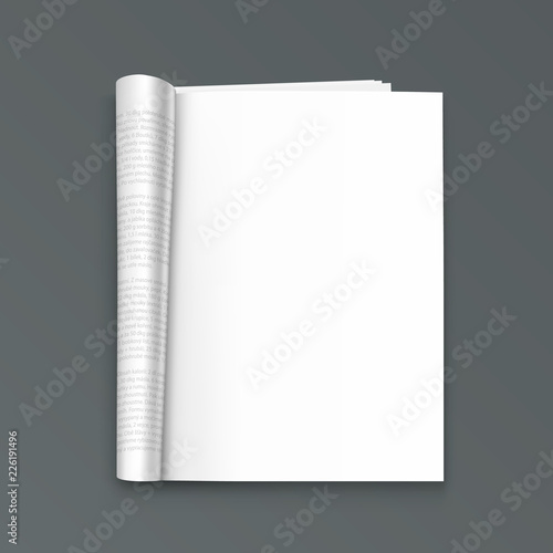 Open the paper journal art. Vector illustration