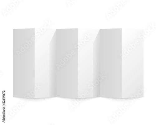 Folded paper on a white background. Vector illustration