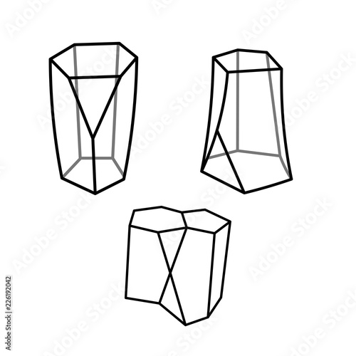 Scutoid vector icon, symbol. Simple illustration, flat design for web or mobile app