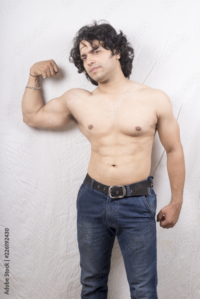 indian male model posing topless Stock Photo Adobe Stock