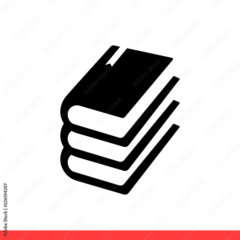 Book vector icon, reading symbol. Simple, flat design for web or mobile app Book vector icon, reading symbol. Simple, flat design for web or mobile app