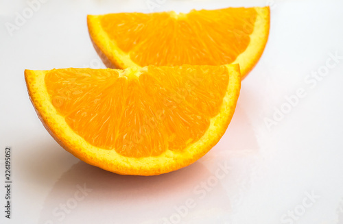 Orange juice  fruit  white background.