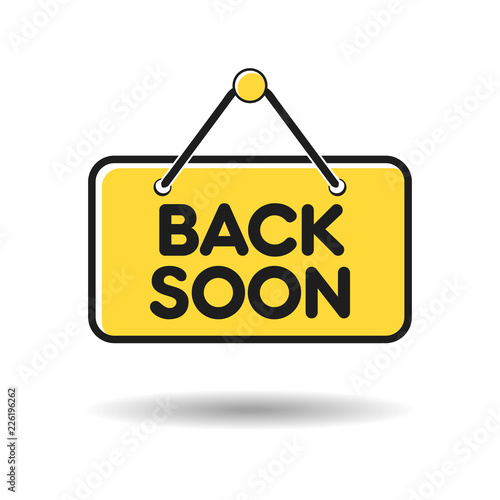 Hanging Door Sign Board with text 