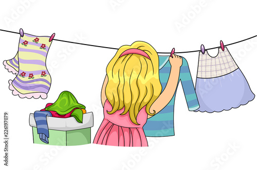 Kid Girl Life Skill Hanging...