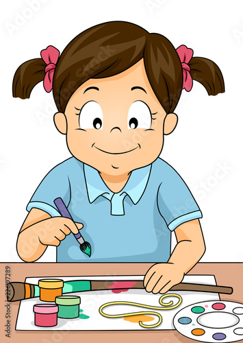 Kid Girl Paint Journey Stic...