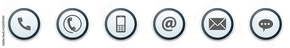 Contact Buttons illustration Contact Buttons illustration