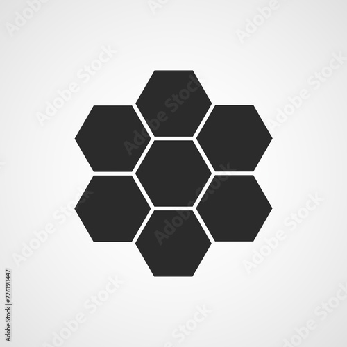 Honeycomb icon. Vector illustration