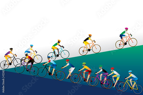 Athlete cyclist background. Vector illustration of cycling race concept