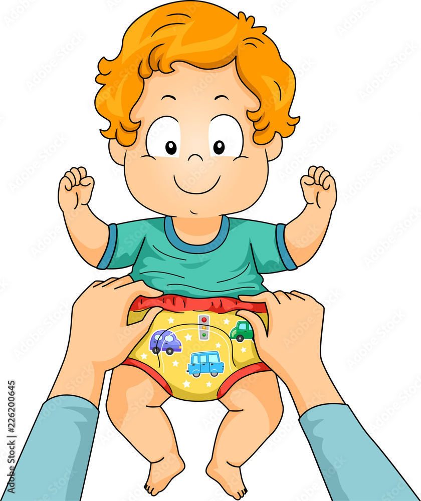 Kid Toddler Boy Potty Training Pants Illustration Stock Vector Adobe