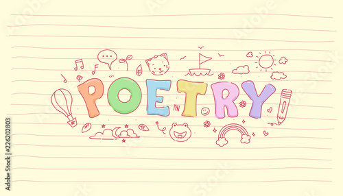 Poetry Lettering Doodles Illustration