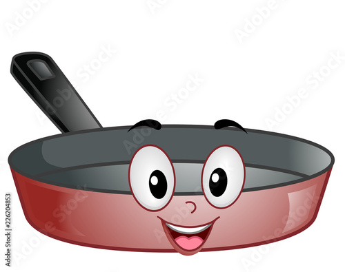 Mascot Frying Pan Illustration