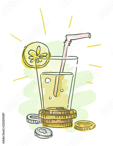 Lemonade Stand Business Illustration