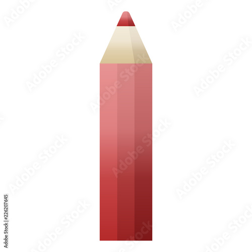 red coloring pencil graphic icon