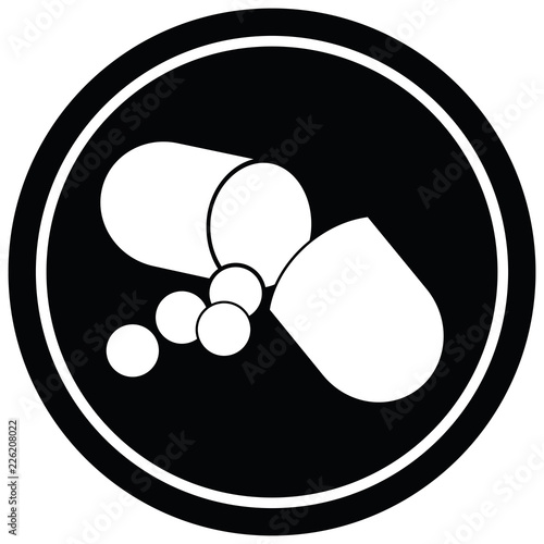Capsule pill circular symbol