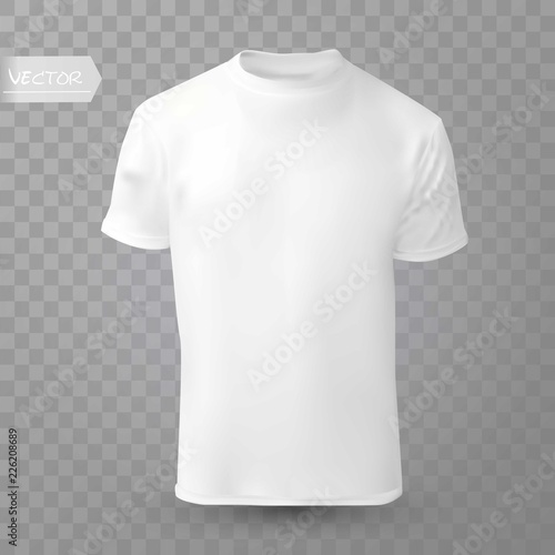Shirt mock up on transparent background. T-shirt template. White version, front design.