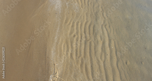 sabbia bagnata sulla riva del mare