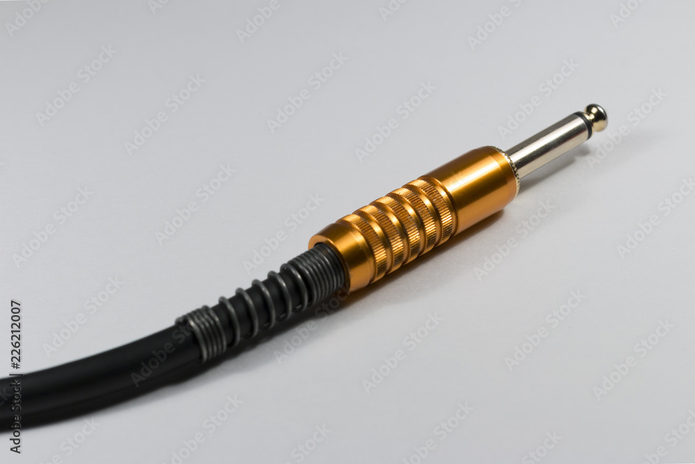 6.3 mm jack cable isolated on white background 6.3 mm jack cable isolated on white background