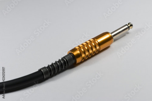 6.3 mm jack cable isolated on white background
