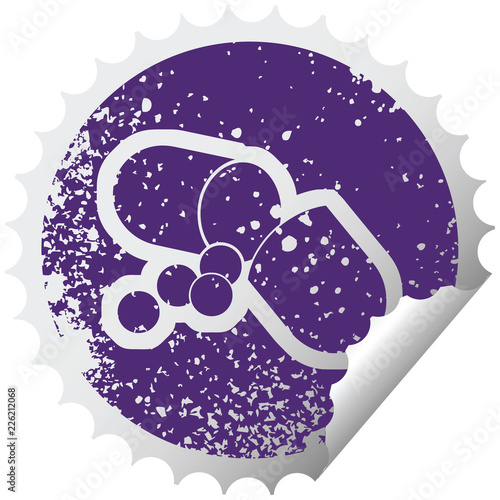 Capsule pill distressed sticker